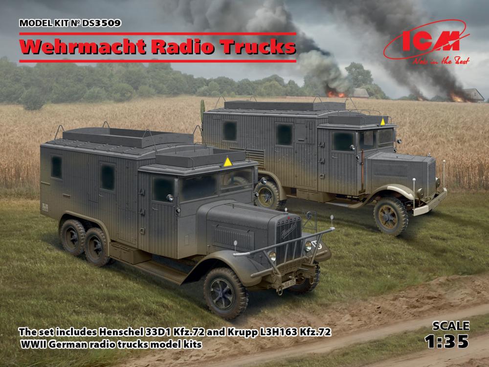 Up 3D günstig Kaufen-Wehrmacht Radio Trucks (Henschel 33D1 Kfz.72, Krupp L3H163 Kfz.72). Wehrmacht Radio Trucks (Henschel 33D1 Kfz.72, Krupp L3H163 Kfz.72) <![CDATA[ICM / DS3509 / 1:35]]>. 