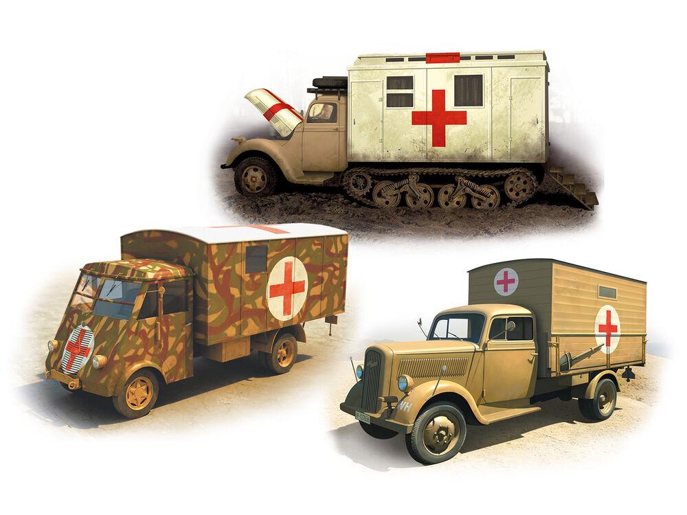 HT II günstig Kaufen-Sankas - WWII Wehrmacht Ambulance Trucks. Sankas - WWII Wehrmacht Ambulance Trucks <![CDATA[ICM / DS3523 / 1:35]]>. 