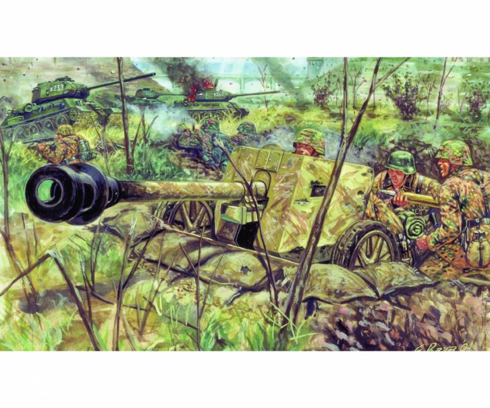 CD R günstig Kaufen-WWII dt. Panzerabwehrkanone Pak 40. WWII dt. Panzerabwehrkanone Pak 40 <![CDATA[Italeri / 6096 / 1:72]]>. 