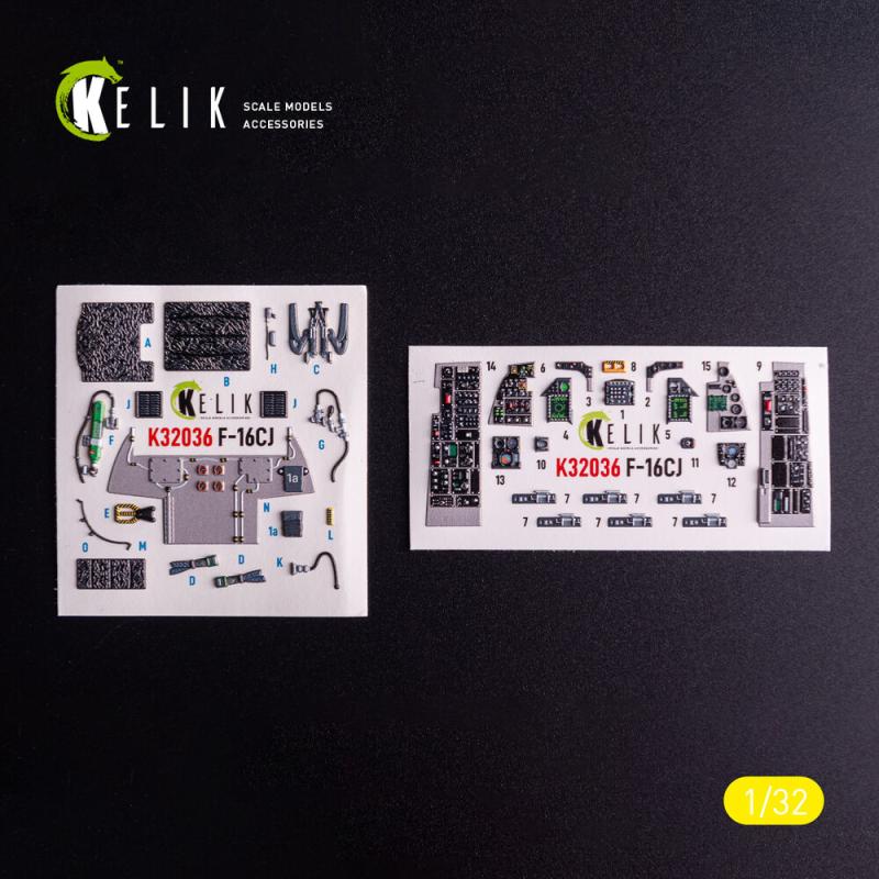 F-16CJ - Interior 3D-Decals [Tamiya]