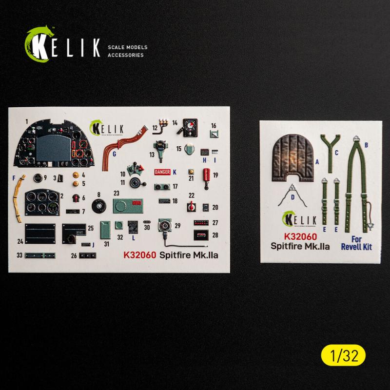 Spitfire Mk.IIa - Interior 3D-Decals [Revell]