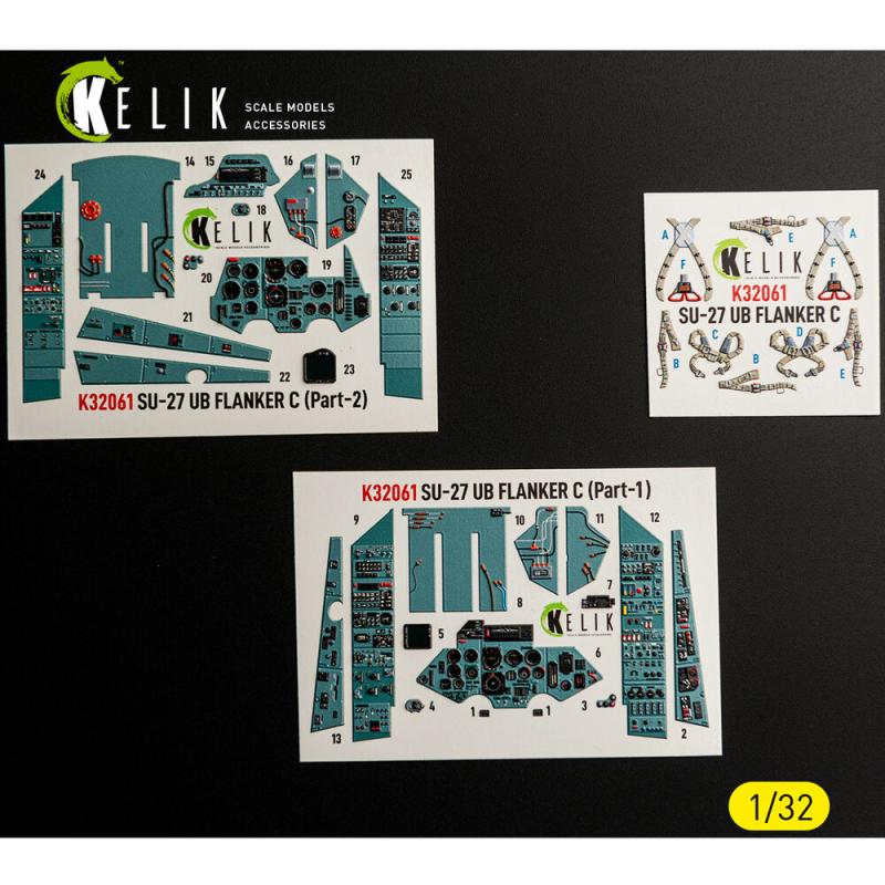 SU-27UB Flanker C - Interior 3D-Decals [Trumpeter]