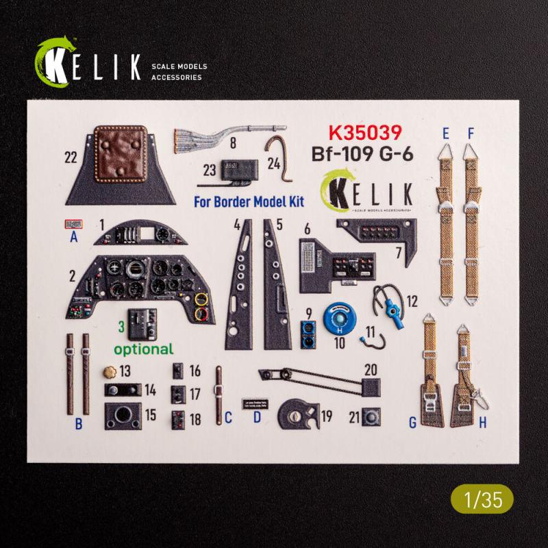 Bf-109 G-6 - Interior 3D-Decals [Border Models]