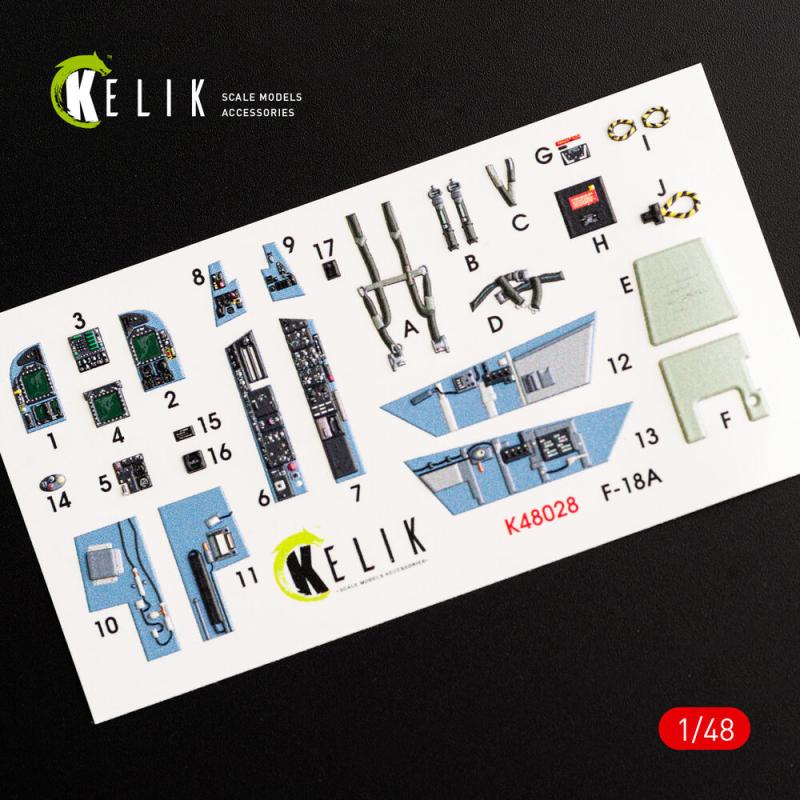 F/A-18A Hornet - Interior 3D-Decals [Kinetic]