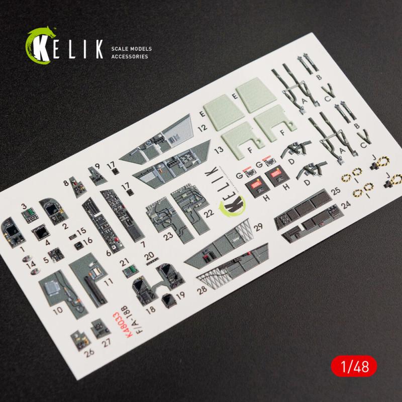 F/A-18B Hornet - Interior 3D-Decals [Kinetic]