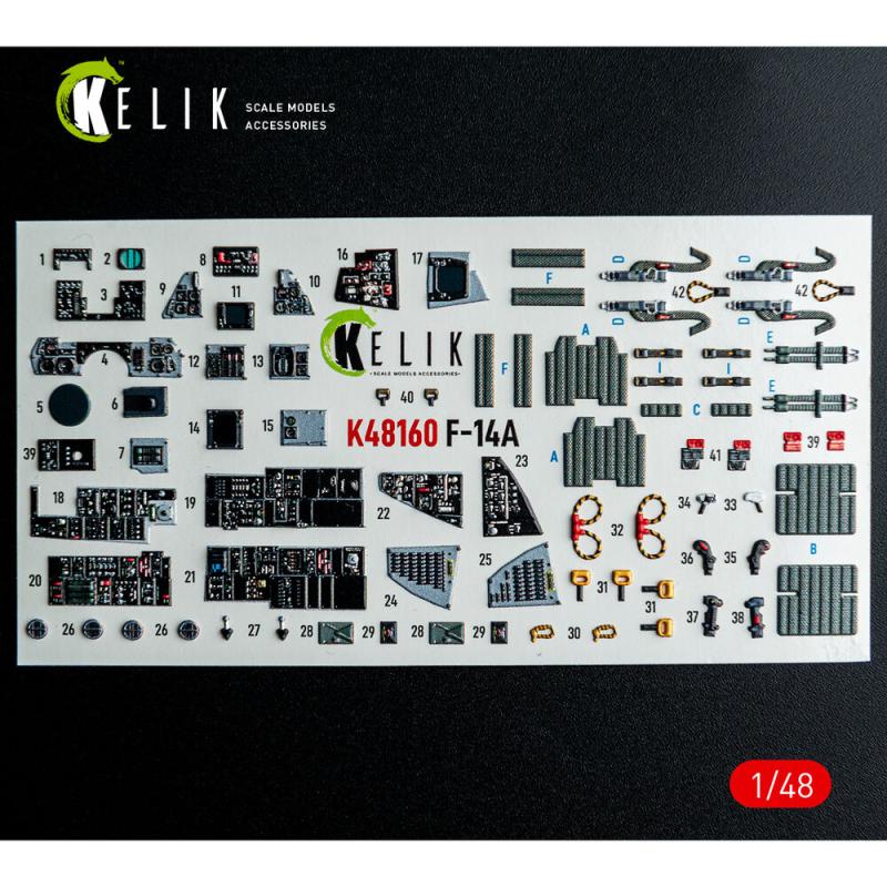 F-14A - Interior 3D-Decals [Hasegawa]