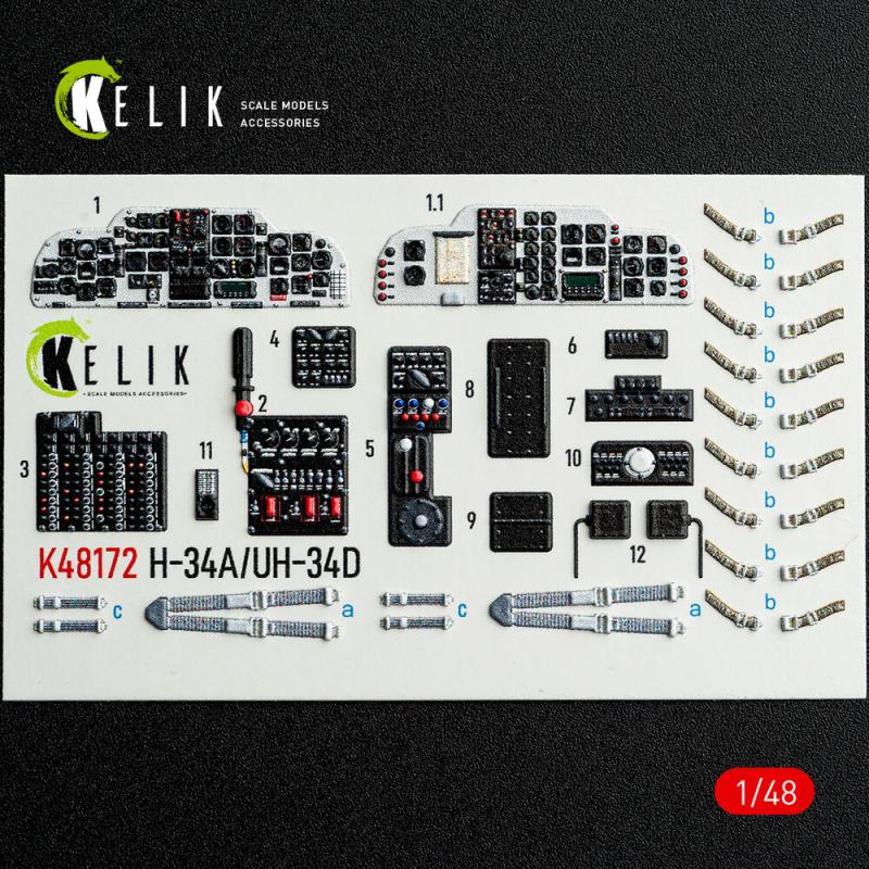H-34A/UH-34D - Interior 3D-Decals [Italeri]