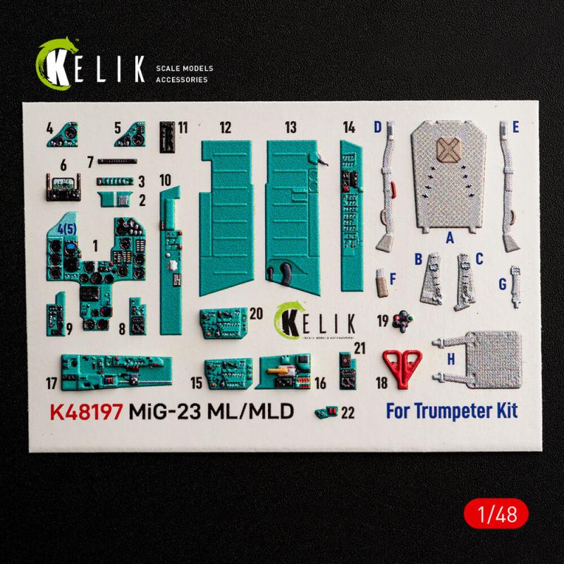 MiG-23 ML/MLD - Interior 3D decals [Trumpeter]