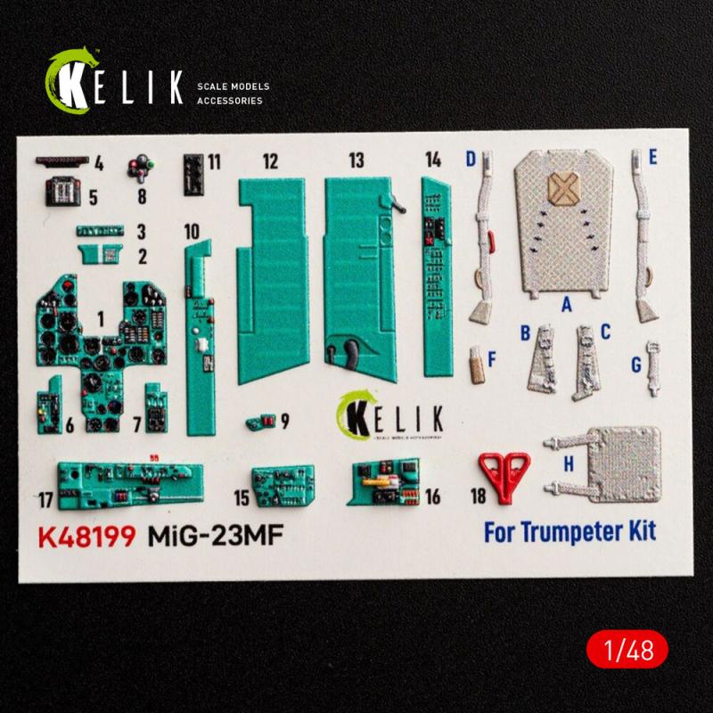 MiG-23MF - Interior 3D decals [Trumpeter]