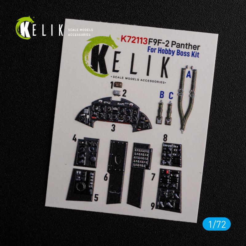 F9F-2 Panther - Interior 3D-Decals [HobbyBoss]