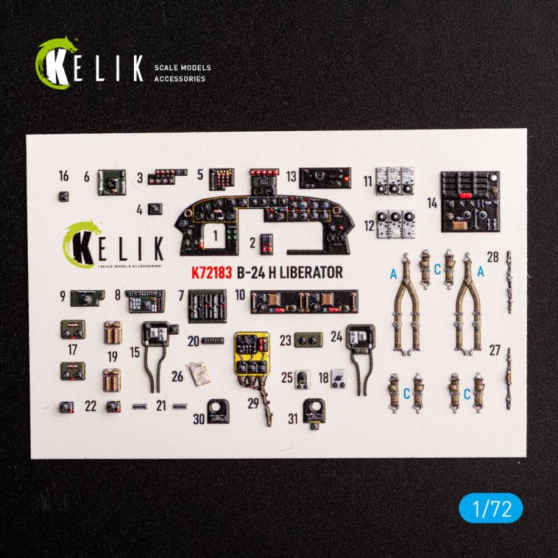 B-24H Liberator - Interior 3D-Decals [Airfix]