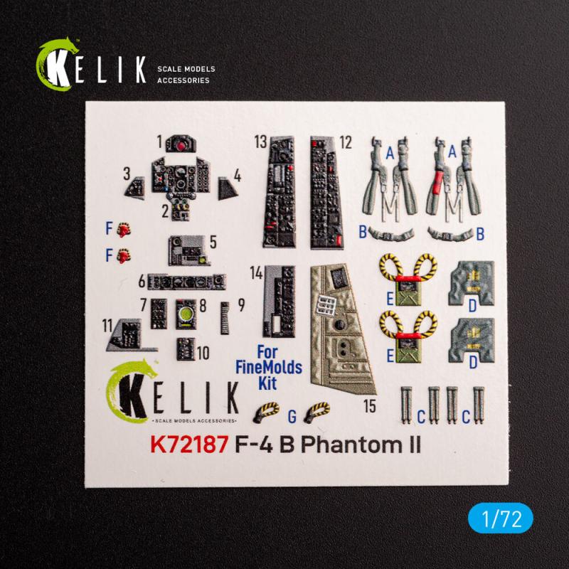 F-4B Phantom - Interior 3D-Decals [Fine Molds]