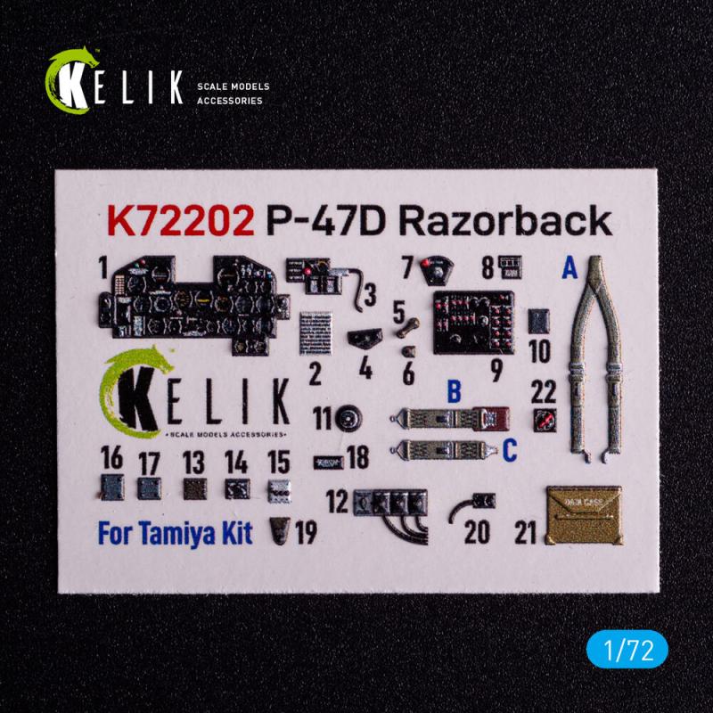 P-47D Razorback - Interior 3D-Decals [Tamiya]
