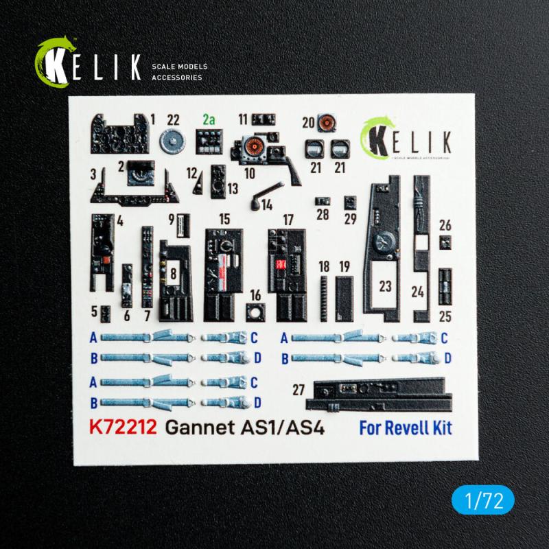Gannet AS1/AS4 - Interior 3D-Decals [Revell]
