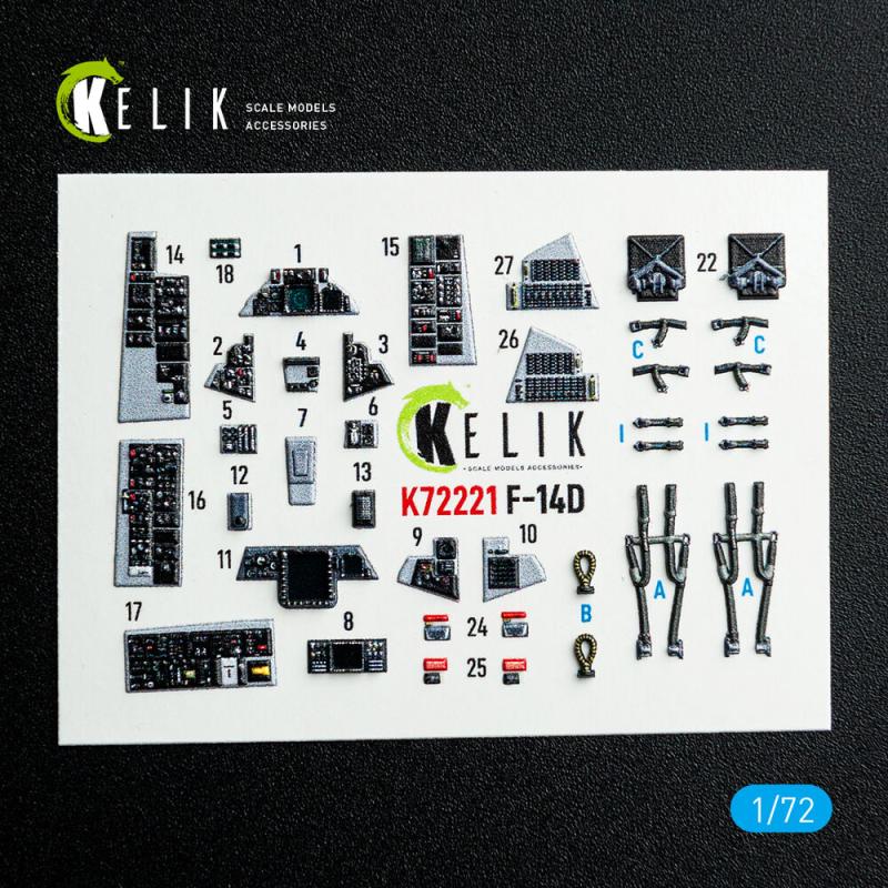 F-14D Super Tomcat - Interior 3D-Decals [Academy]