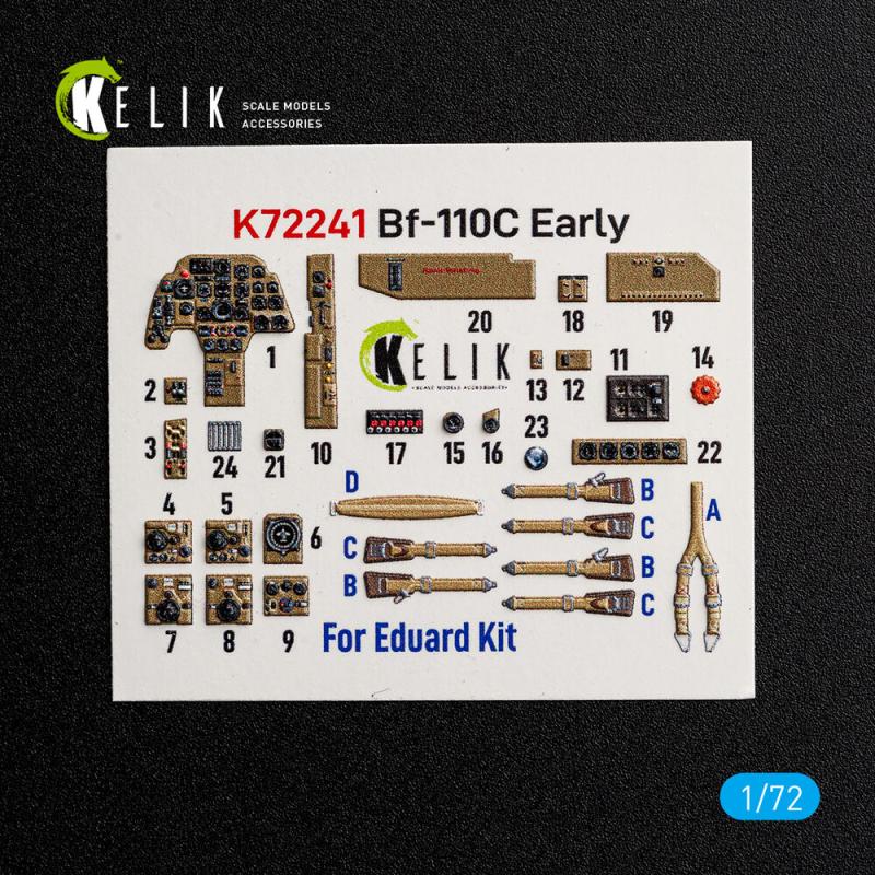 Bf-110C Early - Interior 3D-Decals [Eduard]
