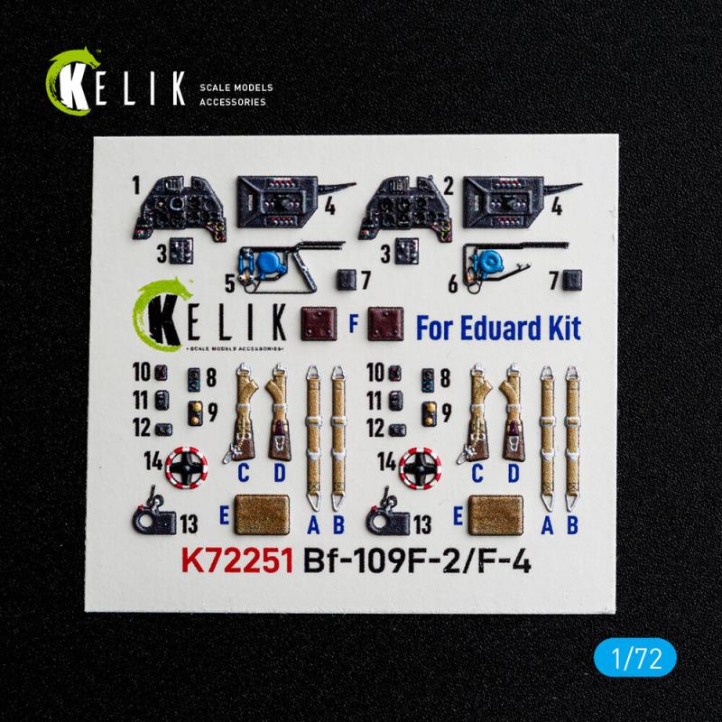 Bf-109 F-2/F-4 - Interior 3D-Decals [Eduard]