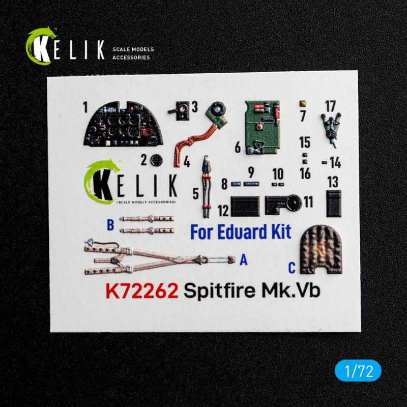 Spitfire Mk.Vb - Interior 3D-Decals [Eduard]