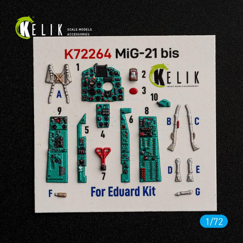MiG-21 bis -  interior 3D decals [Eduard]