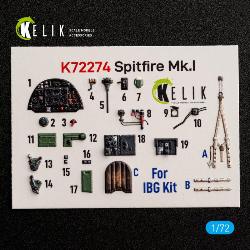 Spitfire Mk.I - Interior 3D decals [IBG]