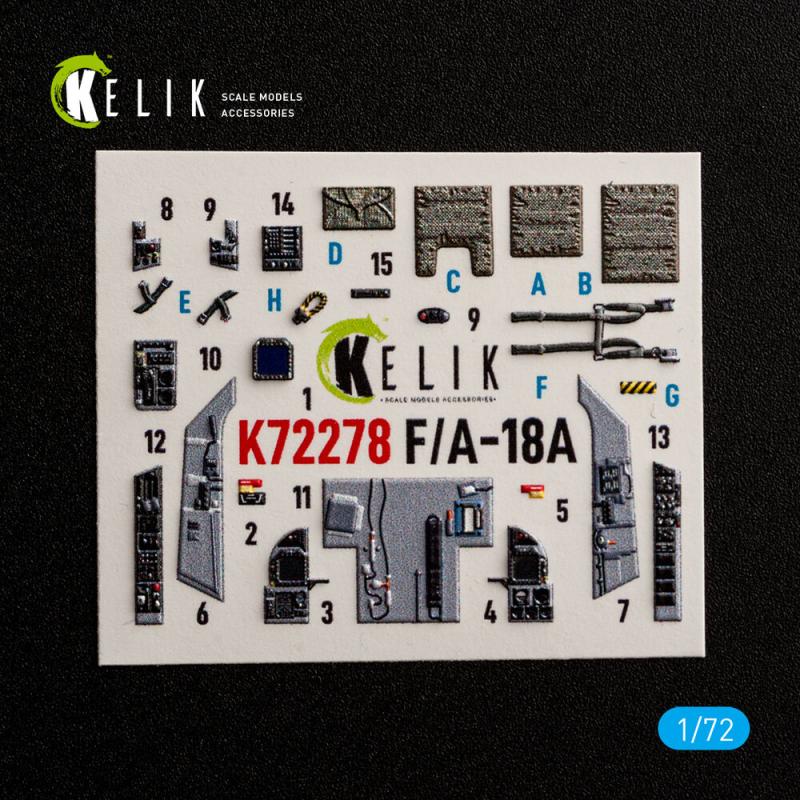 F/A-18A - Interior 3D decals [Academy]