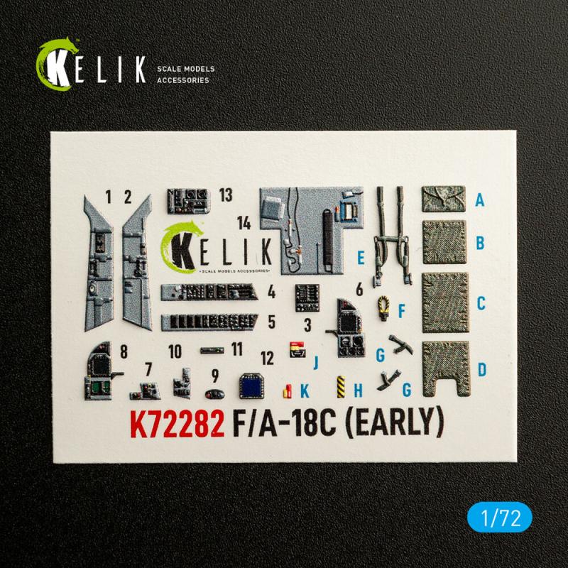 F/A-18C (EARLY) - Interior 3D decals [Academy]