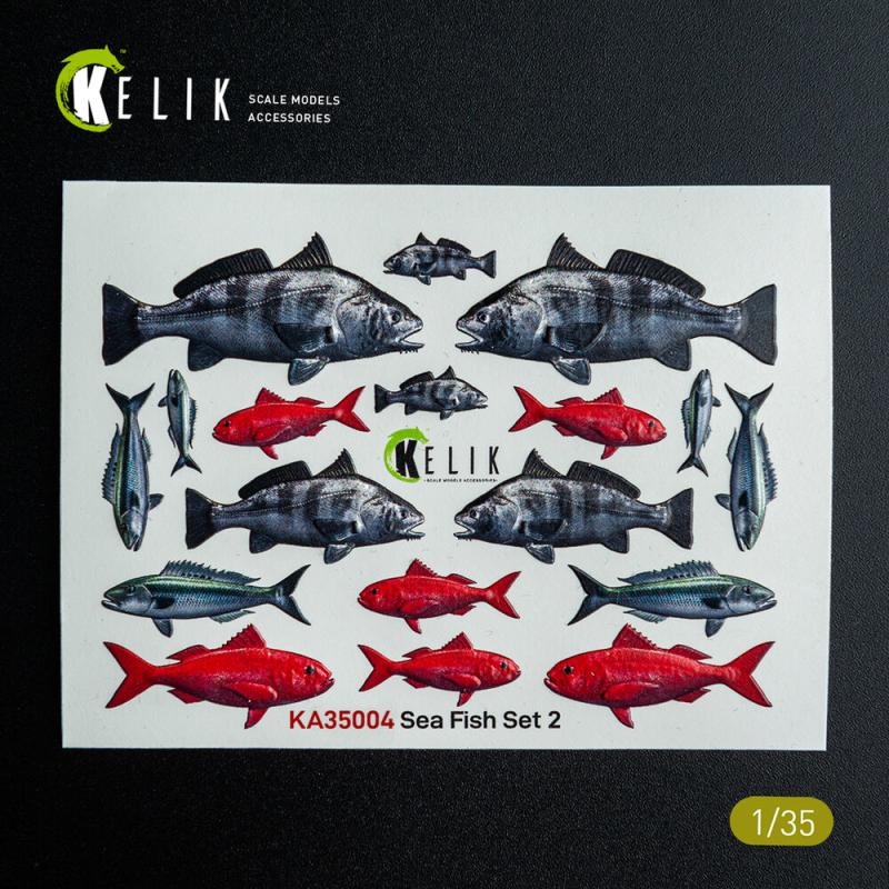 Sea Fish set Type 2 – 3D-Decals for dioramas