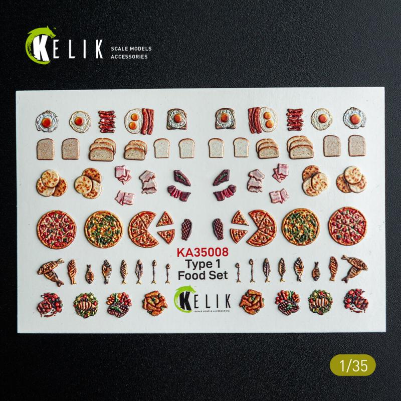 Food Set Type 1 – 3D-Decals for dioramas