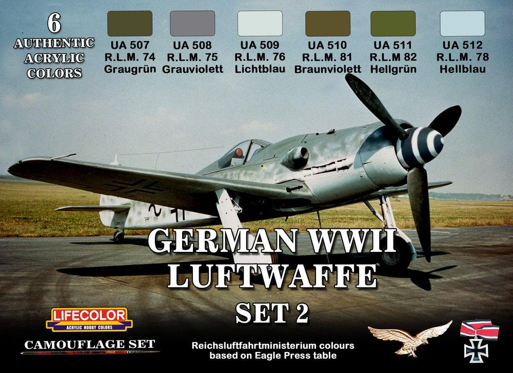 Luftwaffe/Marine günstig Kaufen-German Luftwaffe set 2. German Luftwaffe set 2 <![CDATA[Lifecolor / CS07]]>. 
