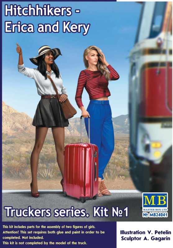 MASTER  günstig Kaufen-Hitchhikers, Erica and Kery - Truckers series - Kit No.1. Hitchhikers, Erica and Kery - Truckers series - Kit No.1 <![CDATA[Master Box Plastic Kits / 24041 / 1:24]]>. 