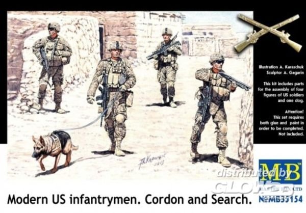 MASTER  günstig Kaufen-Modern U.S.infantrymen. Cordon and Searc. Modern U.S.infantrymen. Cordon and Searc <![CDATA[Master Box Plastic Kits / 35154 / 1:35]]>. 