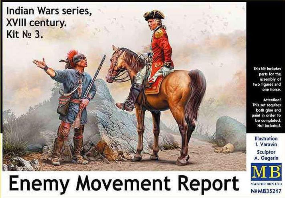 MASTER  günstig Kaufen-Enemy Movement Report - Indian Wars Series, XVIII century. Kit No. 3. Enemy Movement Report - Indian Wars Series, XVIII century. Kit No. 3 <![CDATA[Master Box Plastic Kits / 35217 / 1:35]]>. 