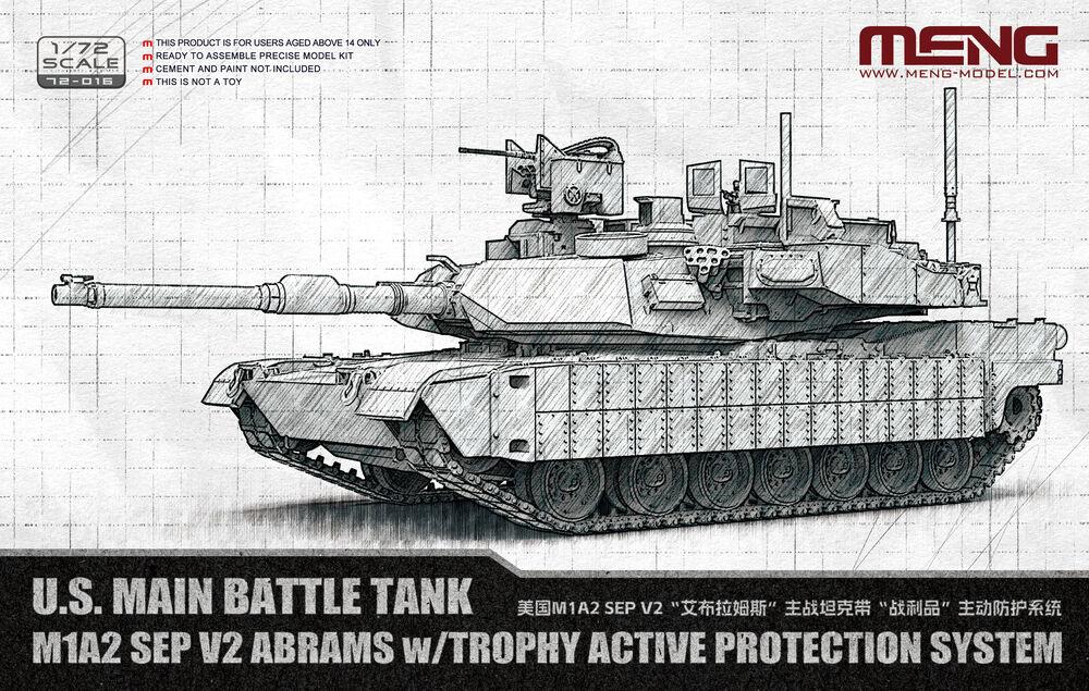 U.S. Main Battle Tank M1A2 SEP V2 Abrams w/Trophy Active Protection System