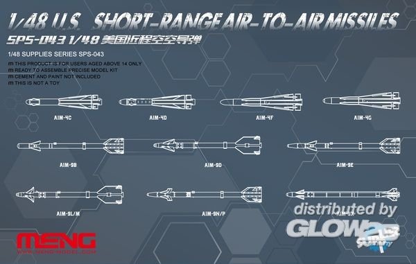Missiles günstig Kaufen-U.S.Short-range Air-to-air Missiles. U.S.Short-range Air-to-air Missiles <![CDATA[MENG Models / SPS-043 / 1:48]]>. 