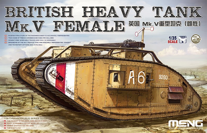 British Tank günstig Kaufen-British Heavy Tank Mk.V Female. British Heavy Tank Mk.V Female <![CDATA[MENG Models / TS-029 / 1:35]]>. 