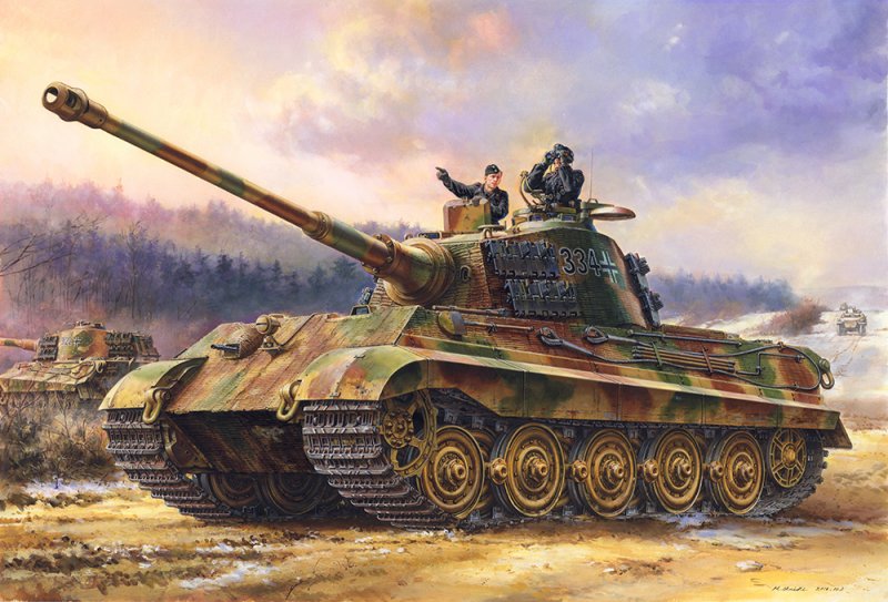 4897038551255 - German Heavy Tank SdKfz182 King Tiger (Henschel Turret) 4897038551255 - German Heavy Tank SdKfz182 King Tiger (Henschel Turret)