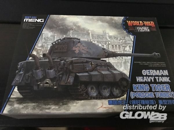 4897038558025 - German Heavy Tank King Tiger (Porsche Turret)(cartoon model) 4897038558025 - German Heavy Tank King Tiger (Porsche Turret)(cartoon model)