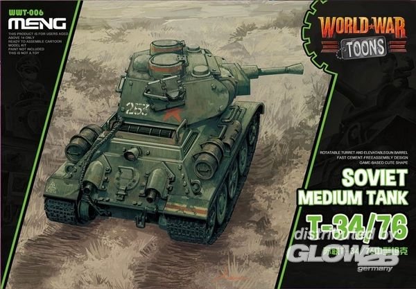 Soviet  günstig Kaufen-Soviet Medium Tank T-34/76 (World War Toons). Soviet Medium Tank T-34/76 (World War Toons) <![CDATA[MENG Models / WWT-006]]>. 