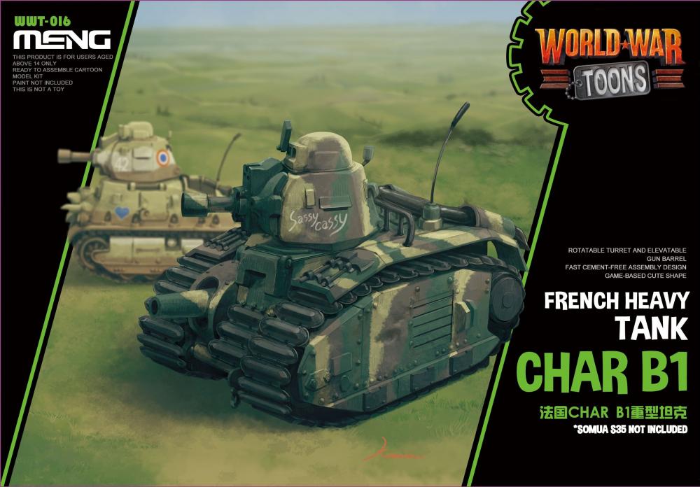 TANK günstig Kaufen-French Heavy Tank Char B1 (Cartoon Model). French Heavy Tank Char B1 (Cartoon Model) <![CDATA[MENG Models / WWT-016]]>. 