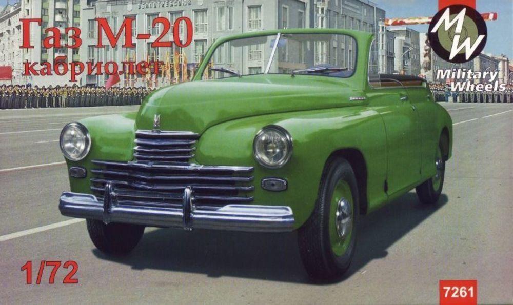Soviet Military günstig Kaufen-GAZ-M20 Pobeda cabriolet, Soviet car. GAZ-M20 Pobeda cabriolet, Soviet car <![CDATA[Military Wheels / MW7261 / 1:72]]>. 