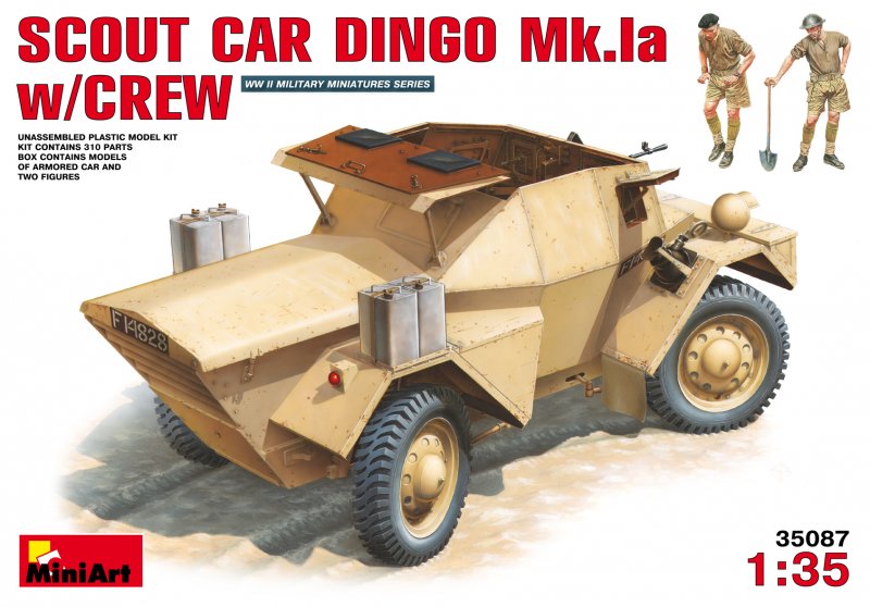 Mini DIN günstig Kaufen-Spähwagen Dingo Mk 1a mit Crew. Spähwagen Dingo Mk 1a mit Crew <![CDATA[Mini Art / 35087 / 1:35]]>. 