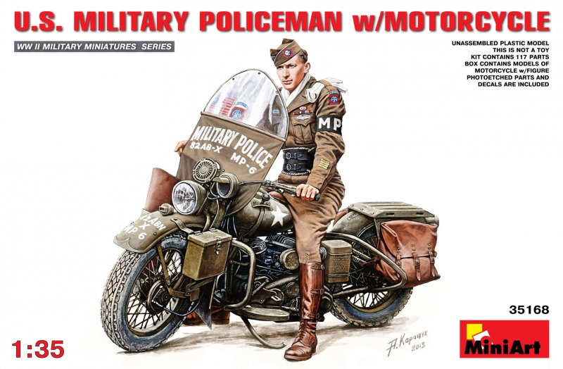 Mini Cycle günstig Kaufen-U.S.Millitary Policeman with Motorcycle. U.S.Millitary Policeman with Motorcycle <![CDATA[Mini Art / 35168 / 1:35]]>. 