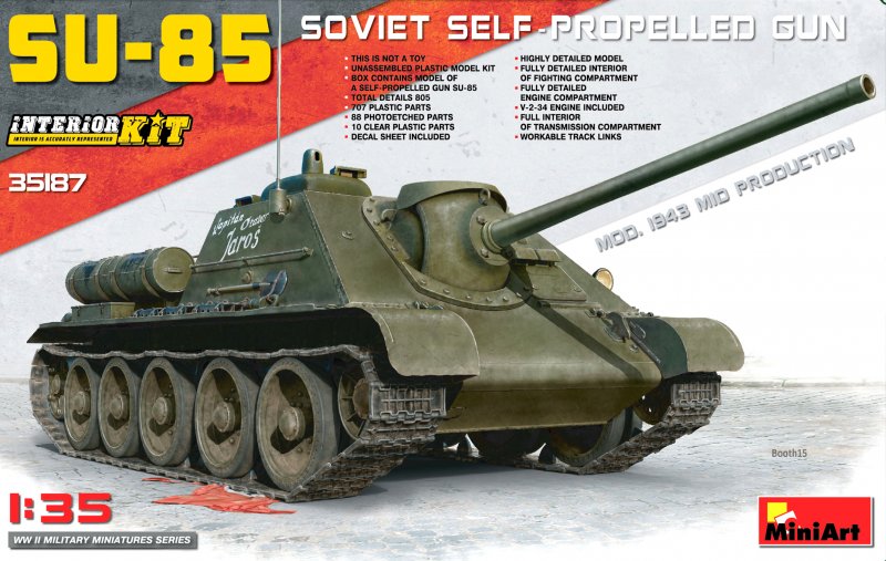 35 43 günstig Kaufen-SU-85 Mod.1943 (Mid Production) w/ Full Interior. SU-85 Mod.1943 (Mid Production) w/ Full Interior <![CDATA[Mini Art / 35187 / 1:35]]>. 