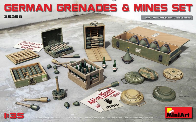 Set mini günstig Kaufen-German Grenades & Mines Set. German Grenades & Mines Set <![CDATA[Mini Art / 35258 / 1:35]]>. 