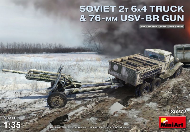 TRUCK günstig Kaufen-Soviet 2t 6x4 Truck w.76mm USV-BR Gun. Soviet 2t 6x4 Truck w.76mm USV-BR Gun <![CDATA[Mini Art / 35272 / 1:35]]>. 