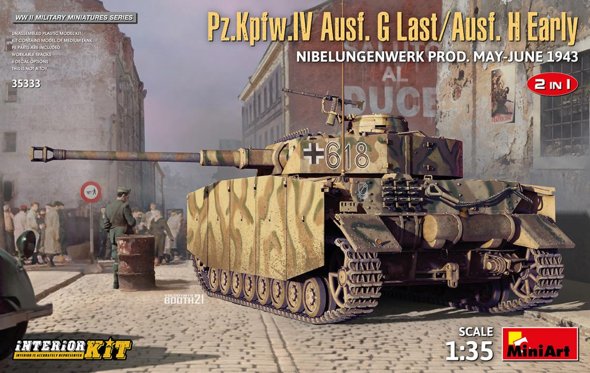 Kpfw.VI günstig Kaufen-Pz.Kpfw.IV Ausf.G-Last/H-Early - Nibelungenwerk Prod (May-June1943) 2in1. Pz.Kpfw.IV Ausf.G-Last/H-Early - Nibelungenwerk Prod (May-June1943) 2in1 <![CDATA[Mini Art / 35333 / 1:35]]>. 