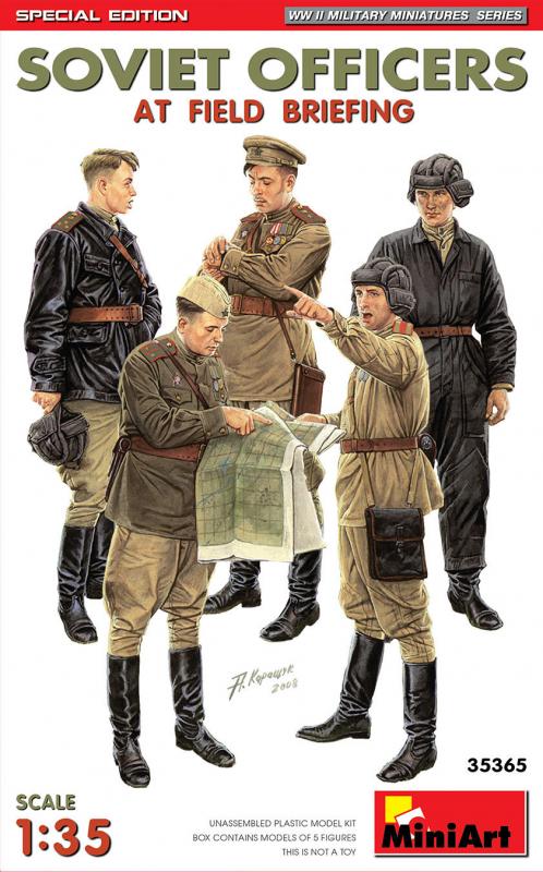 4820183314246 - MiniArt 35365 - SOVIET OFFICERS AT FIELD BRIEFING SPECIAL EDITION in 135