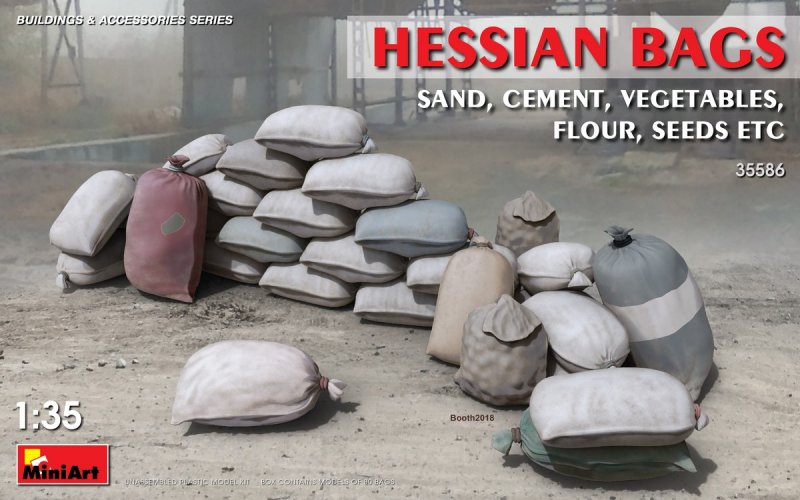 4820183311924 - MiniArt 35586 - 135 Hessian Bags (sand cement vegetables) 4820183311924 - MiniArt 35586 - 135 Hessian Bags (sand cement vegetables)