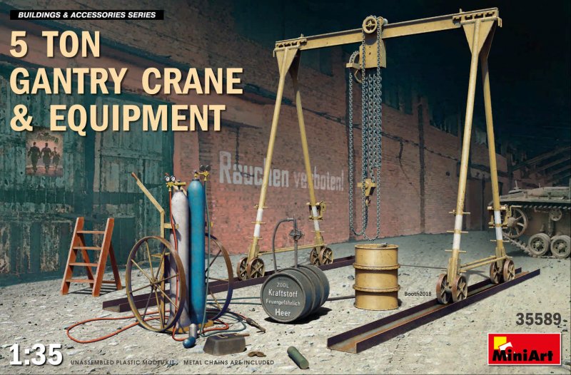 4820183312129 - MiniArt 35589 - 135 5 Ton Gantry Crane & Equipment 4820183312129 - MiniArt 35589 - 135 5 Ton Gantry Crane & Equipment