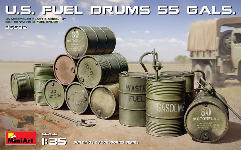 59 D günstig Kaufen-U.S. Fuel Drums (55 Gals.). U.S. Fuel Drums (55 Gals.) <![CDATA[Mini Art / 35592 / 1:35]]>. 